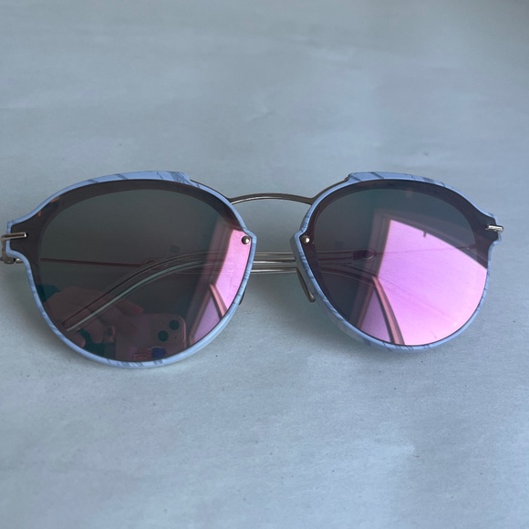 RARE Christian Dior Sunglasses‎ Round Mirrored Eclat GBZ0J 60mm Frame Pink Gold - Picture 12 of 16